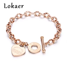 Новая мода, титановая сталь, цепочка и звено, женские браслеты, браслет, ювелирные изделия, o-цепь, любовь, библейские пословицы, 4:23, браслет, Pulsera B18095