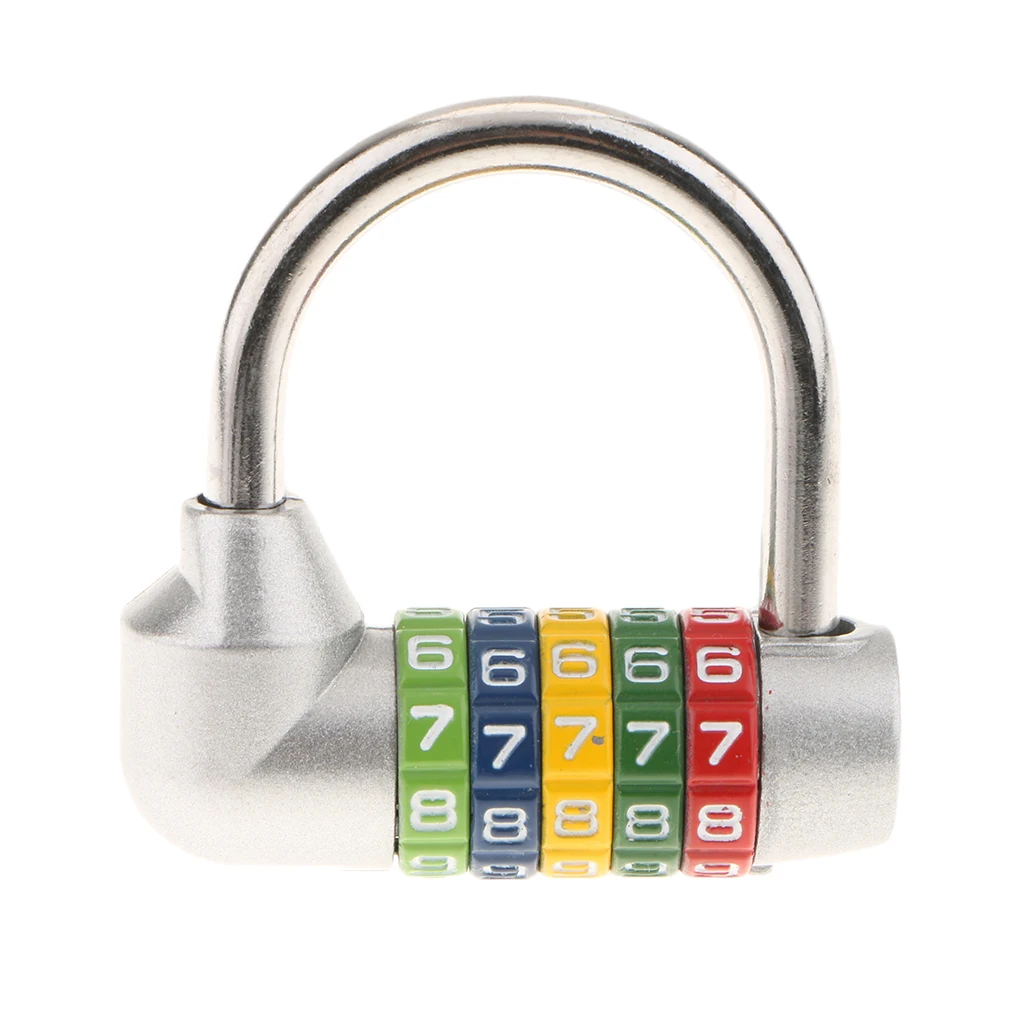 Zinc Alloy 5 Dial Digit Combination Padlock Travel Number Code Password Lock
