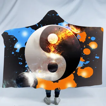 

Tai Chi Gossip Dreamcatcher Collection Hooded Blanket Sherpa Fleece Wearable Plush Throw Blanket on Bed Sofa Thick Warm