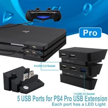 PS4 Pro удлинитель с usb-разъемом USB Hub 3,0 и 2,0 для sony Playstation 4 Pro Host Games консольные аксессуары