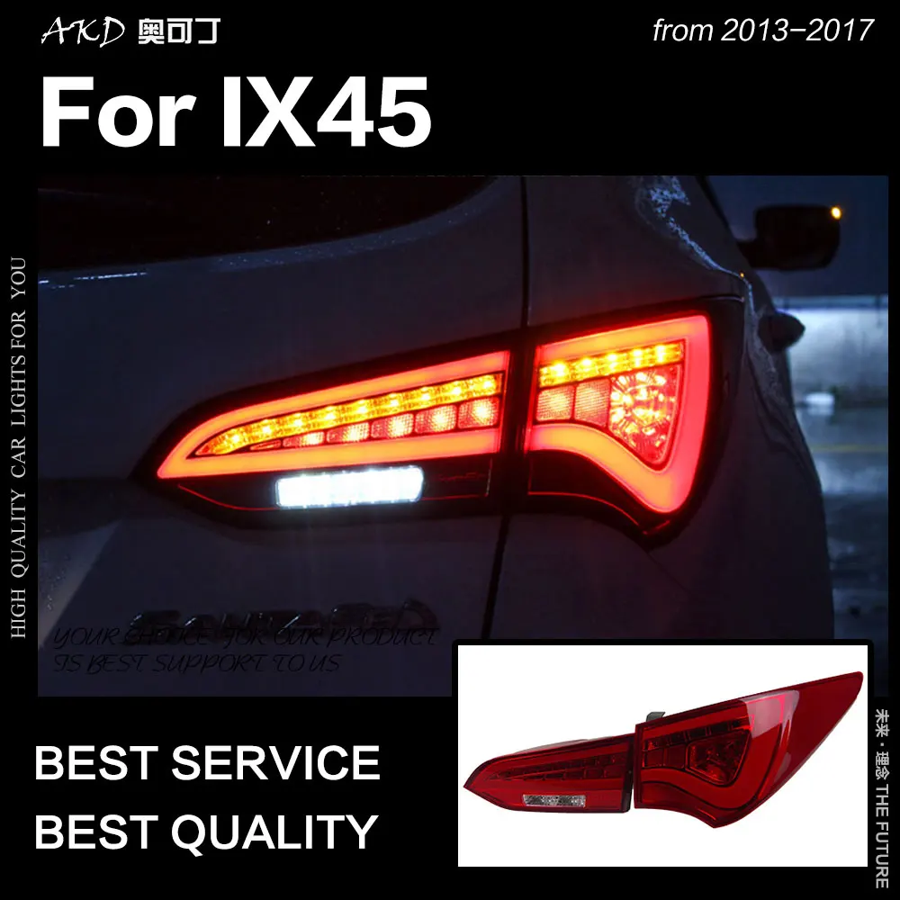 AKD Car Styling for Hyundai IX45 Tail Lights 2013 2017 New Santa Fe LED
