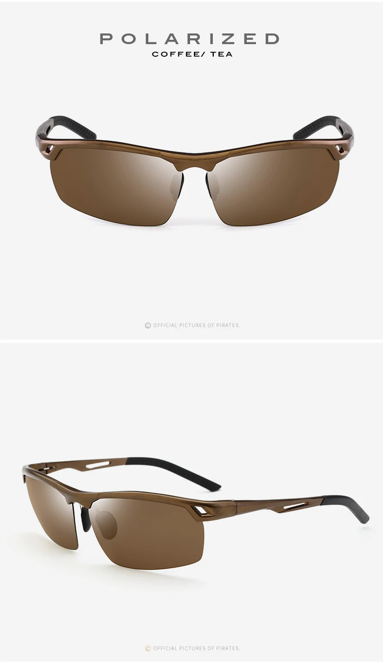 Черные/синие/оранжевые линзы UV400 Мужские Солнцезащитные очки металлическая оправа поляризованные солнцезащитные очки с коробкой