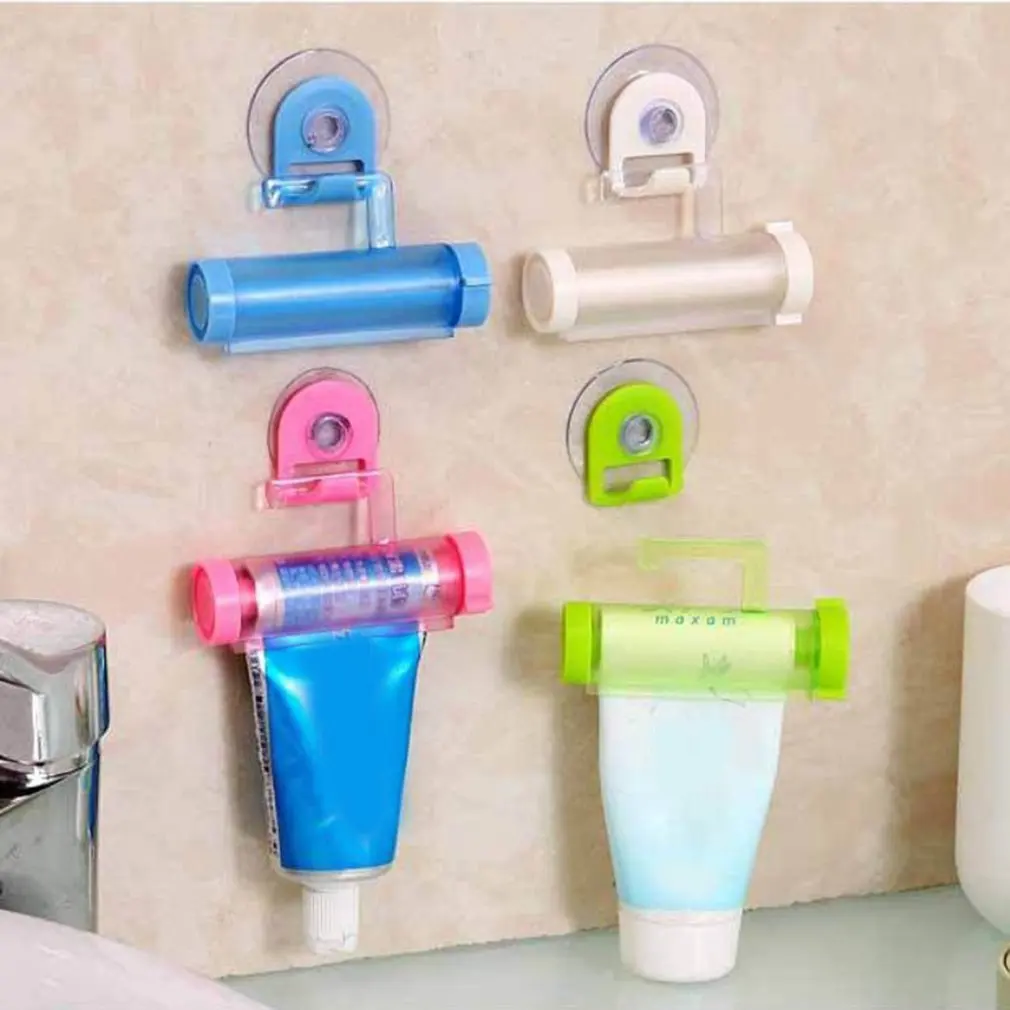 Easy Squeezer Toothpaste Roller Tube Rack Dispenser Rolling Holder Easy Squeeze Paste Dispenser Roll Holder Hanging