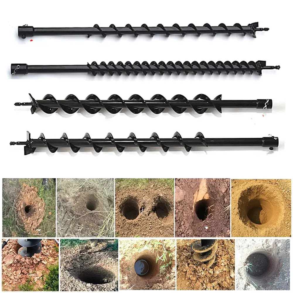 Cena 40mm 60mm * 800MM wiertarka ogród Auger długie pojedyncze podwójne wiertło do ziemi Bit ziemi Auger Hole Digger narzędzia maszyna do sadzenia wiertło