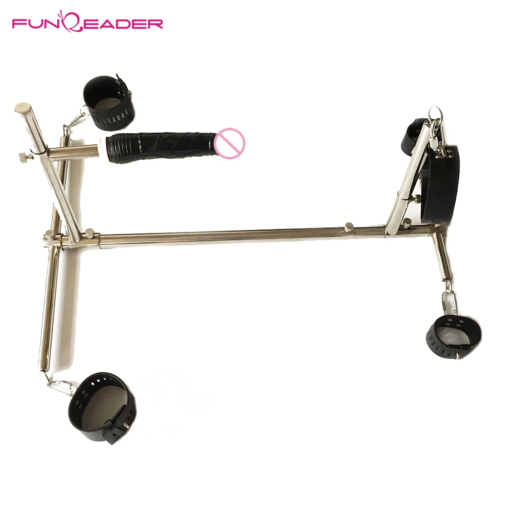 Sex Harness Bondage Restraints Gear Frame Dog Slaves BDSM Devices Handcuffs Locking Steel Collar Dildo Adult Games