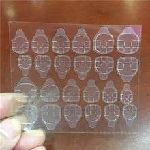 Горячая 10 листов/упаковка прозрачный двусторонний клейкий стикер рисунки на ногтях советы для ногтей удлинитель инструмент