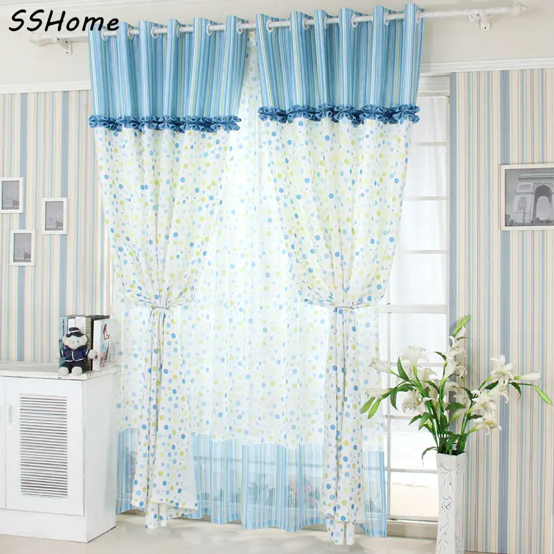 children window curtains Danube fresh brief curtain blue bedroom