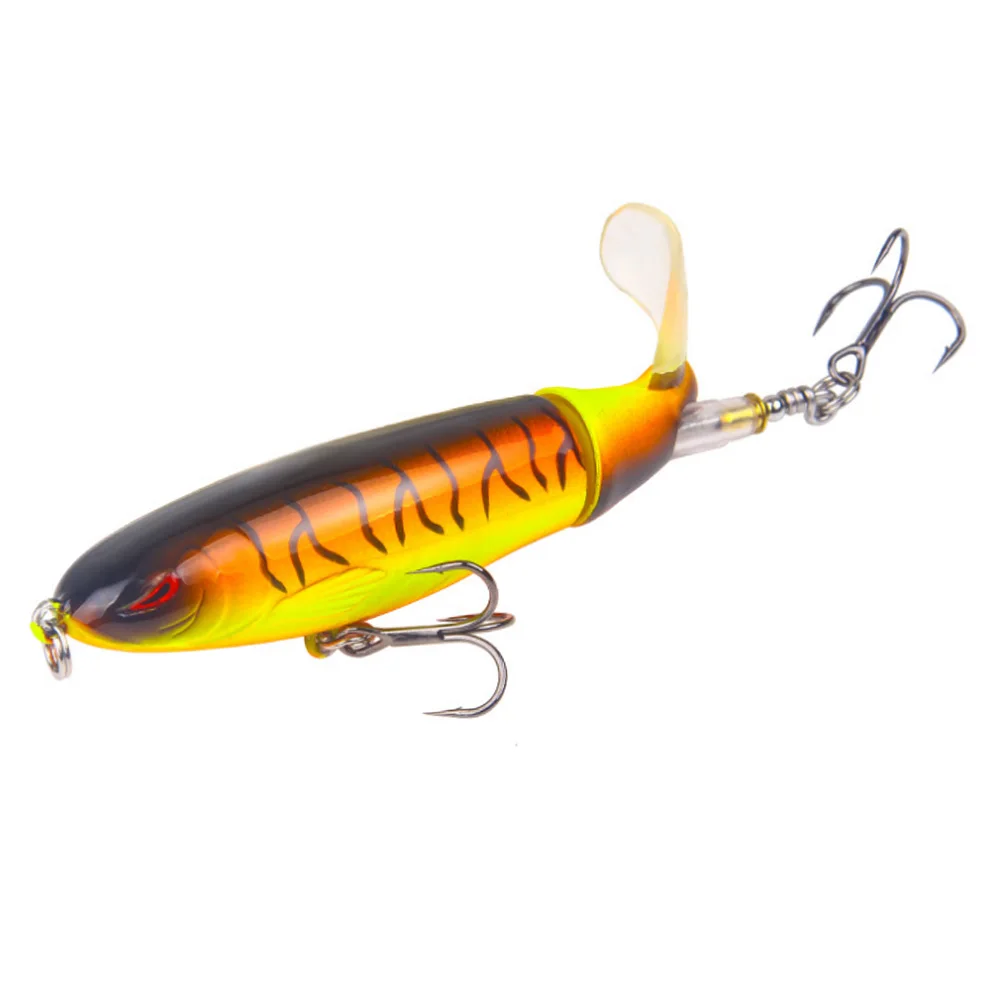 Iscas de Pesca Isca de Pesca Hélice Girar Cauda Macia 13g - 10 cm Hard Bait Artificial Flutuante Natação Água Lápis Atacar 8 Pcs 6 8 PCS Iscas De Pesca Hélice Girar