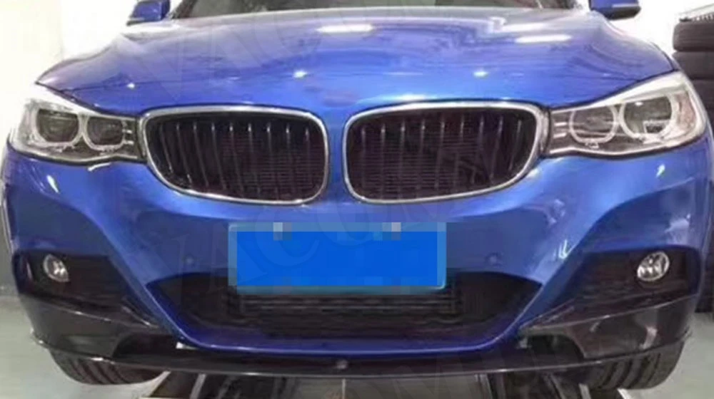 Углеродного волокна передний бампер спойлер разветвители фартук для BMW 3 серии F34 GT M Sport FRP бампер Защита