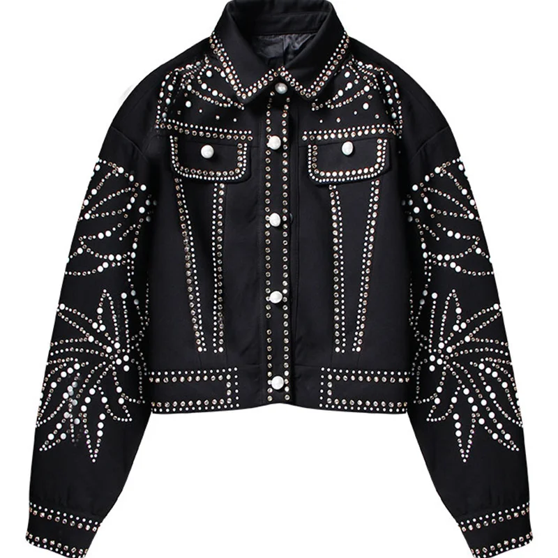 baseball luxus schwarz kurze jacke taschen winter schlank perlen basis stra niet 2019 bomber e frauen chic herbst UMSpVz