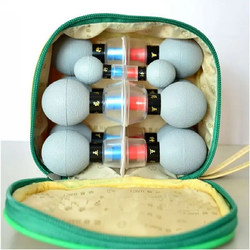 Китайская медицина иглоукалывание Магнитная Акупрессура всасывания 8 банок набор вакуумные баночки массаж терапия
