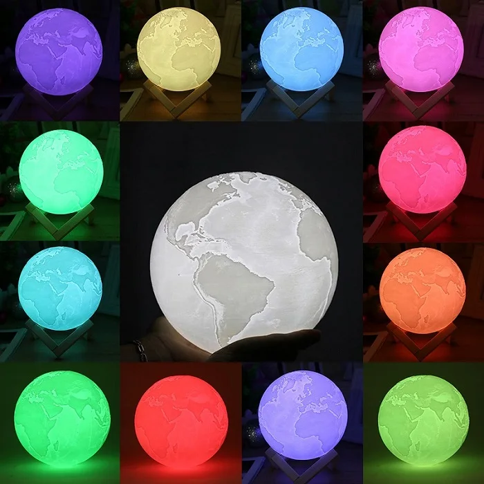 Mystical Earth Moon Lamp | 3d Moonlight Lamps | Earth Lights Lamp