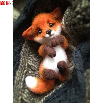 

5D DIY Diamond Embroidered Cute Fox Full Square / Round Diamond Mosaic Painting Decoration Home Diamond Painting Animal XY1