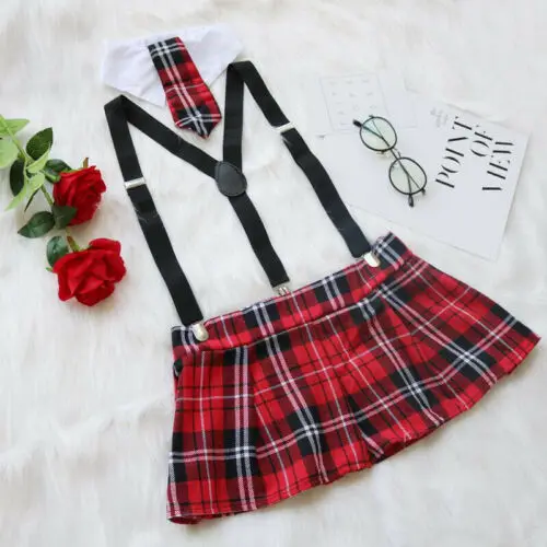 

Adults Sexy Women Clothes Exotic Costume Students Red Plaid Clothing Uniform Sexy Role Play