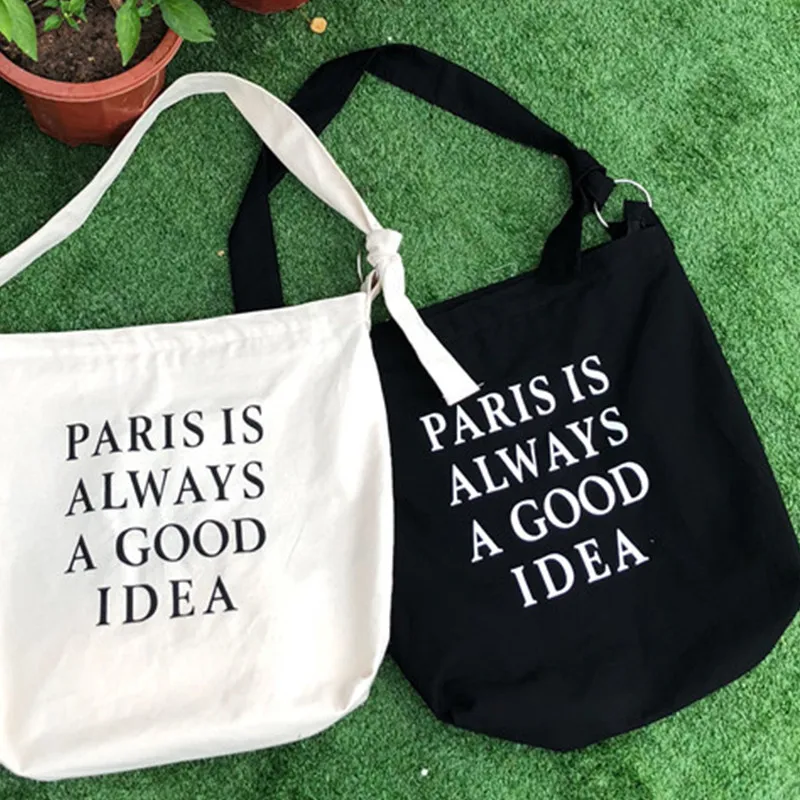 

New print cloth cotton canvas simple student shoulder bag small fresh women summer hand bags cartoon swan pink mount bag