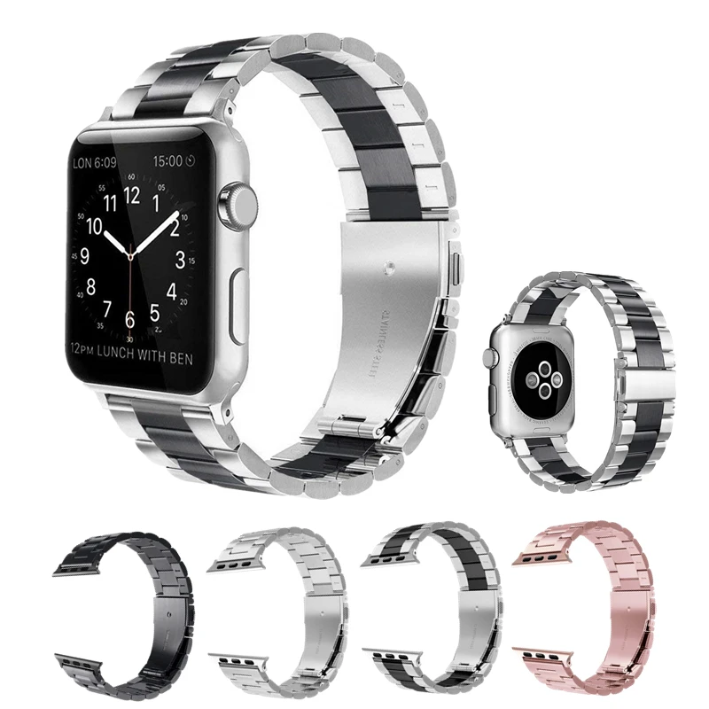 

ASHEI New Inter-color Stainless Steel Band for Apple Watch Bands 44mm 40mm 38mm 42mm Metal Strap Link Bracelet for iWatch 4 3 2