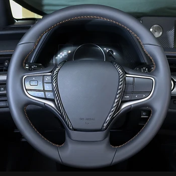 

For Toyota Lexus UX ZA10 2018-2019 ABS Interior Steering Wheel Cover Trim Stickers Accessories Styling Moldings 2 pcs