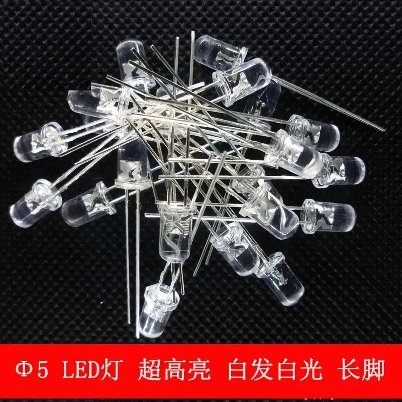 

1000pcs/lot 5MM LED light white hair white super bright white LED light-emitting diode long legs