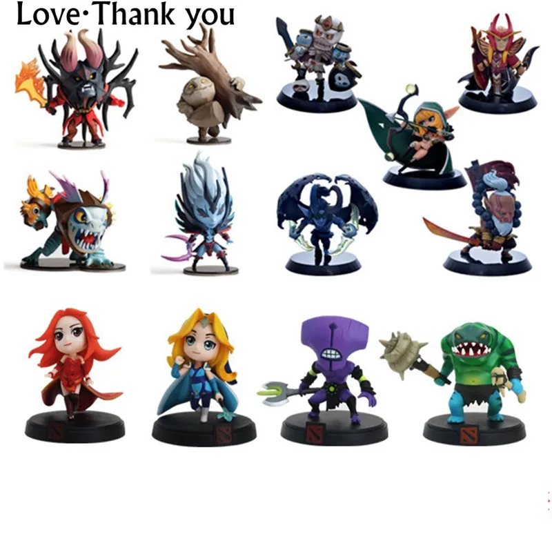 Original WOW Styles DOTA 2 RPG Game Figure Kunkka Lina Pudge Queen CM