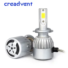 2 шт. фар автомобиля h7 led H4 H1 h8 h9 H11 9005 HB3 9006 HB4 72 Вт автомобильных фар автомобиля спереди туман drl лампа