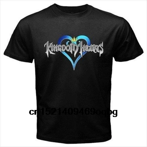 

Newest 2018 Fashion O-Neck Short Sleeve Kingdom Hearts Logo Broadcloth T Shirt For Men Sale 100% Cotton