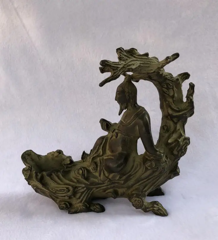 

Antique pure copper tree under the old man ornaments excellence pen wash home creative ornaments craft gift antiques collection