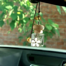 Автомобильный парфюм подвешиваемый 6 пустая бутылка цветочное Украшение подвесное украшение для зеркала заднего вида Аромат Освежитель Воздуха
