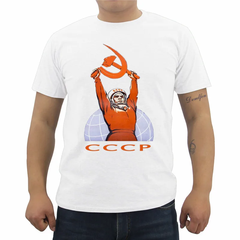 

Yuri Gagarin Cccp Ussr Soviet Union Kgb Creative Printed Men's T Shirt Fashion New Male Short Sleeve O Neck Cotton T-shirt