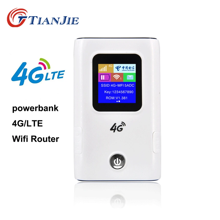 Разблокированный 3G/4G Wi Fi маршрутизатор CAT4 LTE 150 Мбит/с 6000 мА/ч Мощность банк