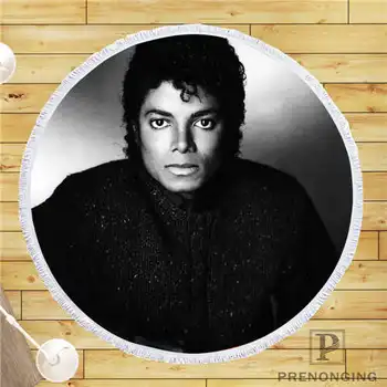 

Custom DIY Customized Microfiber Fabric Michael-Jackson (1)@ Round Beach Blanket Towel Printed on Demand 150cm #19-01-28-3-103
