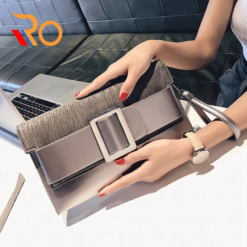 

2019 New High Quality Women Clutch Simple Bow Female Evening Bag Ladies Handbag Pu Leather Women Shoulder Messenger Bag Envelope