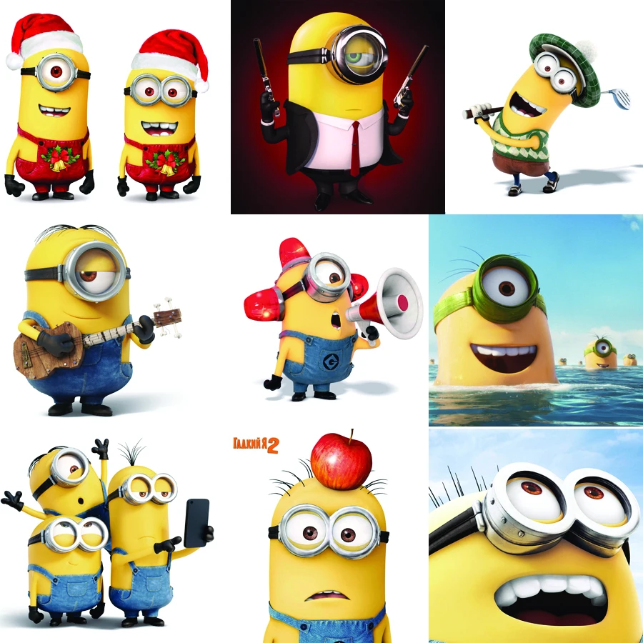 

5d diamond painting full drill square Minions Diamond embroidery Children's room decoration diamond Cross Stitch pictures gift