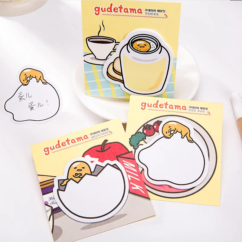 Милый Sanrio Gudetama ленивое яйцо Липкие заметки планировщик наклейки указатель страниц почтовый офис школьные принадлежности канцелярские товары