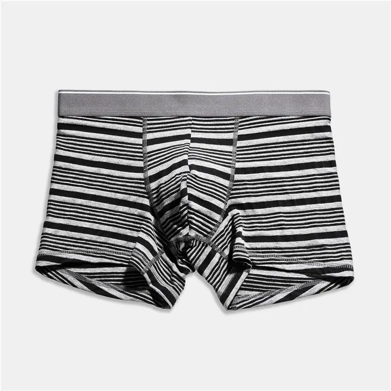 UYEEMU 4XL Boxers Men Short Underwear Cotton Plus Size Boxershorts Male Striped Mens Boxers Soft Sexy Underdress Brand 3Pcs Lot-10