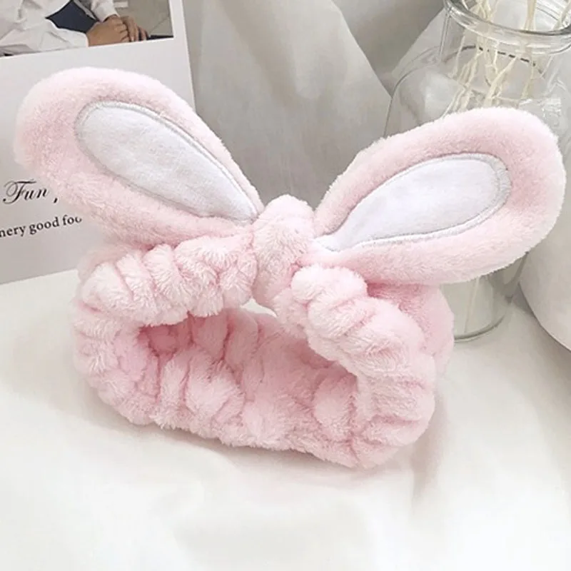 

Soft Rabbit Ears Hair Bands Women Wash Face Headband Makeup Wide Brimmed Hair Accessories Hairband accesorios gumki do wlosow