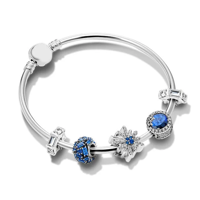 

Kaliyah Sterling Silver Zt0197 Fireworks Bright Artifice Bracelet Wailing Blue Sketch Elegance Charm Ice Sculpture Spacer Char