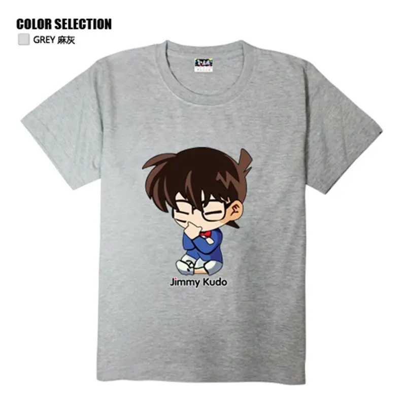 

Fashion Anime Detective Conan Cute Printed T-shirts Men Short-Sleeve T Shirts Tees Causal Tops Plus Size