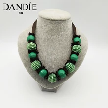 Dandie Акриловые Бусины, имитация жемчуга с лентой ожерелья, стильные, простые женские аксессуары