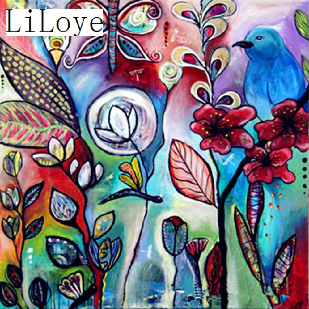 

LI LOYE DIY Diamond Painting Cross Stitch Flower butterfly Pattern 5D Needlework Kit Rhinestone Mosaic Diamond Embroidery FZ26