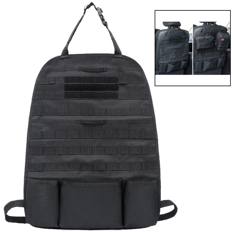 

Tactical Car Seat Bag Vehicle Waterproof Seat Back Organizer Multi EDC Pocket Foldable Hanging Holder Automobile Accessories