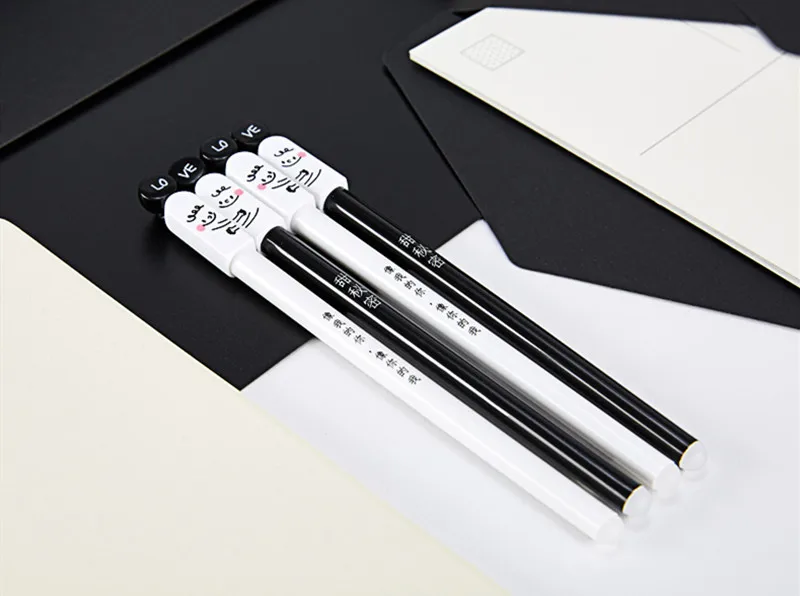 New Arrival AIHAO Brand 0.5MM Cap Gel Ink Pen School&Office Supply Sweet Couple Erasable Pen 2pcs/lot Free Shipping