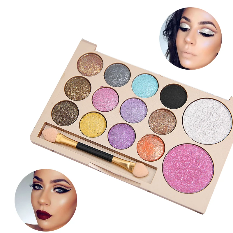 

Eyeshadow Palette 14 Colors Matte Shimmer Glitter Eyes Shadow Powder Beauty Eye Makeup Cosmetic