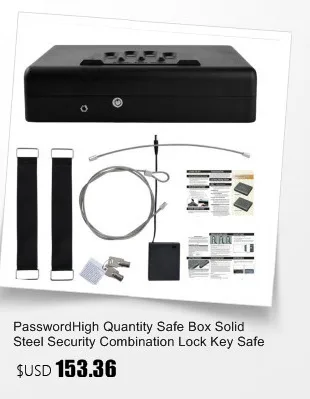 Оружейный Сейф Портативный отпечатков пальцев Сейф Отпечатков пальцев Сенсор коробка безопасности Keybox Strongbox OS100A для ценности ювелирных изделий