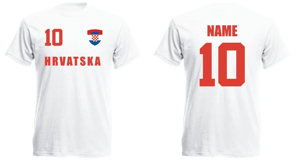2019 Hot sale Summer Style Croatia Hrvatska 2019 T-Shirt Jersey Look Footballer + Incl.print Name + No Funny Tee shirt