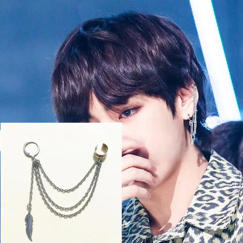 1pcs Kpop V Long Tassel wing Earrings Bangtan Boys Kim Taehyung Fashion Chic Ear Clips Studs Jewelry for women and men
1pcs Kpop V Long Tassel wing Earrings Bangtan Boys Kim Taehyung Fashion Chic Ear Clips Studs Jewelry for women and men