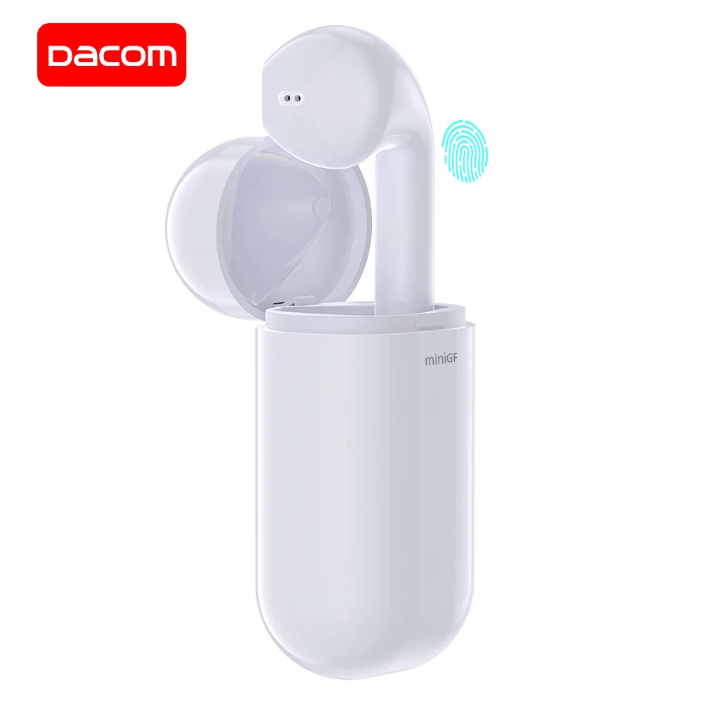 DACOM GFmini 5,0, Bluetooth наушники, один в ухо, беспроводные наушники с зарядным устройством, встроенный микрофон, мини-наушник для iPhone, Xiaomi