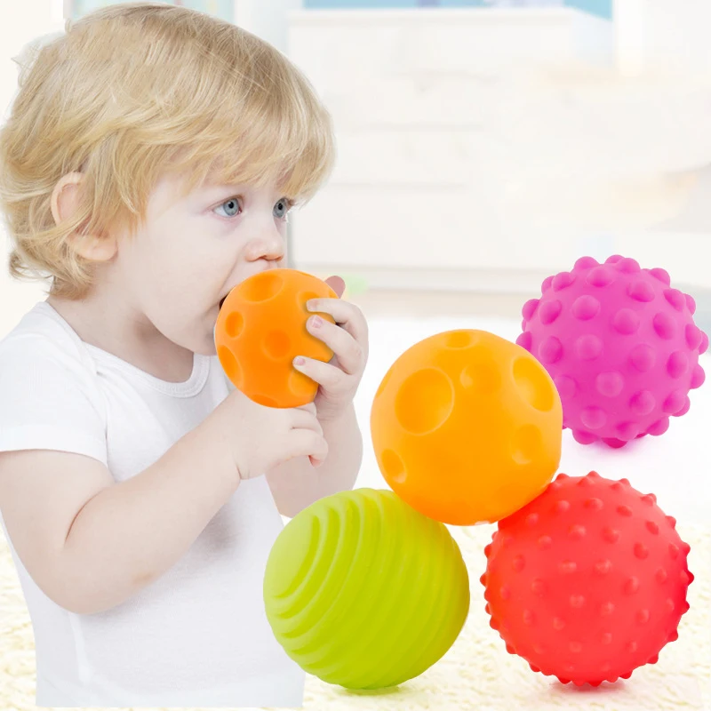 Buy 4Pcs/set Soft Squeeze Baby Toys Baby Rattle Newborn Touch Hand Ball