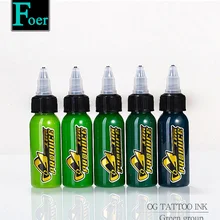 O.G микроблейдинг пигмент чернила для татуажа Перманентный макияж Пигмент зеленая Группа 1 унция/30 мл Краска для татуировки боди-арт краски
