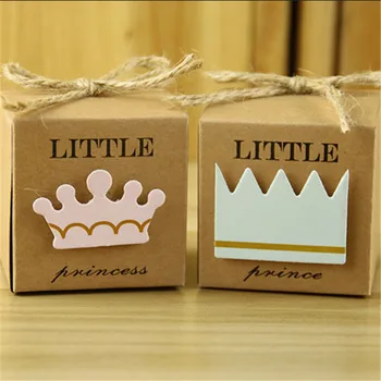 

50pcs/lot Princess and prince Wedding Candy Box Chocolate Packaging Kraft Gift Box Wedding Favors and Gifts Bag Party Supplies