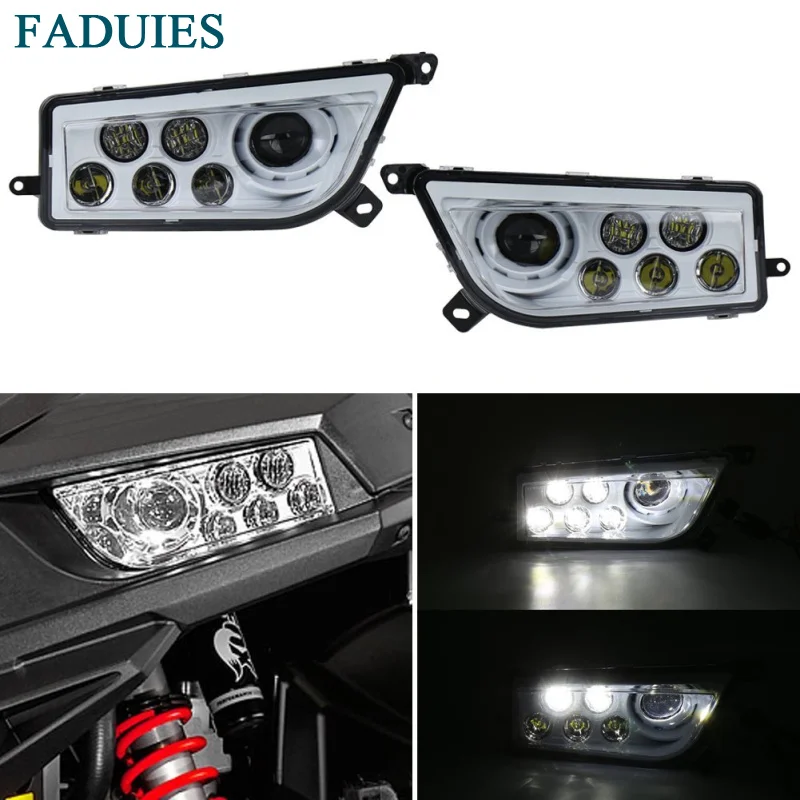 FADUIES 1 пара Белый ATV Hi/Lo луч светодиодные фары для Polaris Razor XP 1000 2014 2016/2014 2016 RZR 4 1000|kit